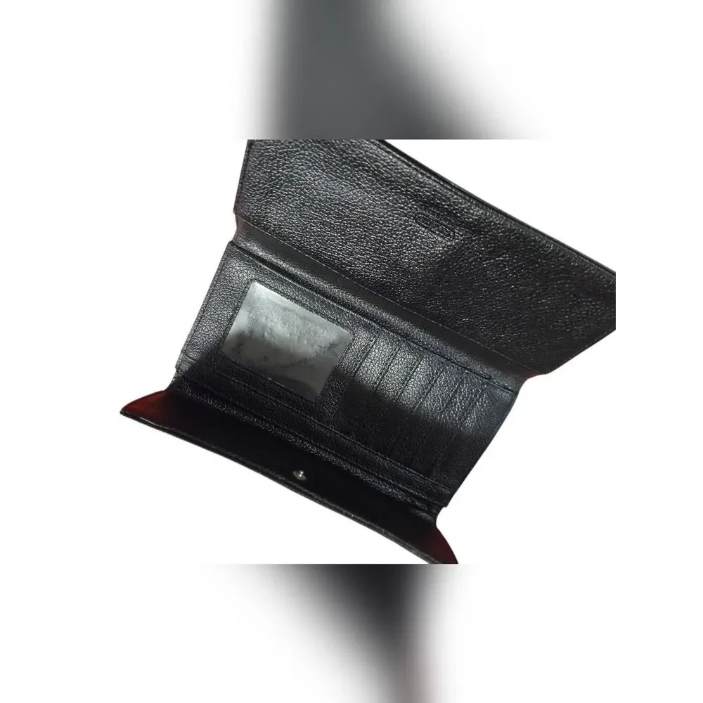 Vintage Black Coach Canvas/leather Wallet